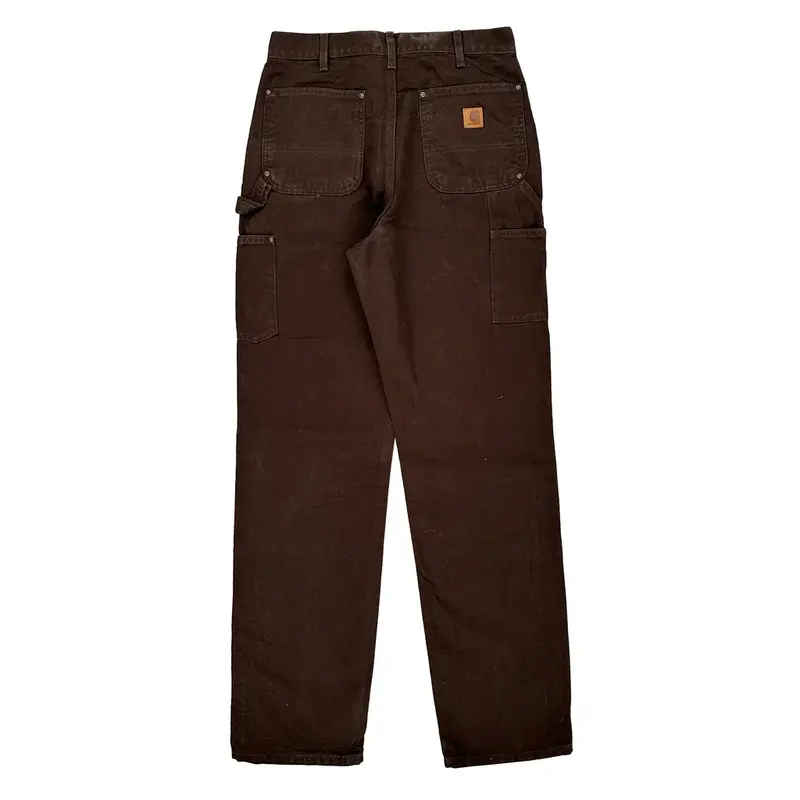 Carhartt Double Knee Carpenter Trousers - 32W 36L Brown Cotton