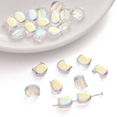 10Pcs Electroplate Glass Beads
