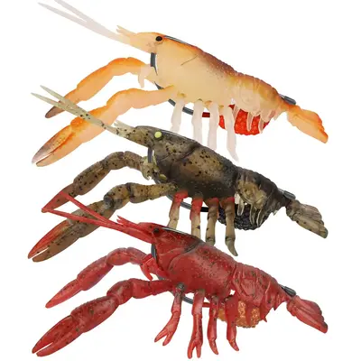 TRUSCEND 2.5/3'' Lifelike Crayfish Fishing Lures,TPE Durable Material Pre-rigged Fishing Jigs With Powerful Feeding Instinct,...