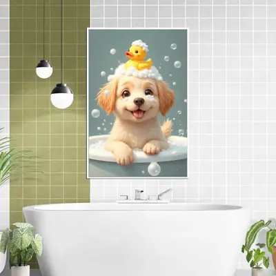 Bathtime Joy with Puppy