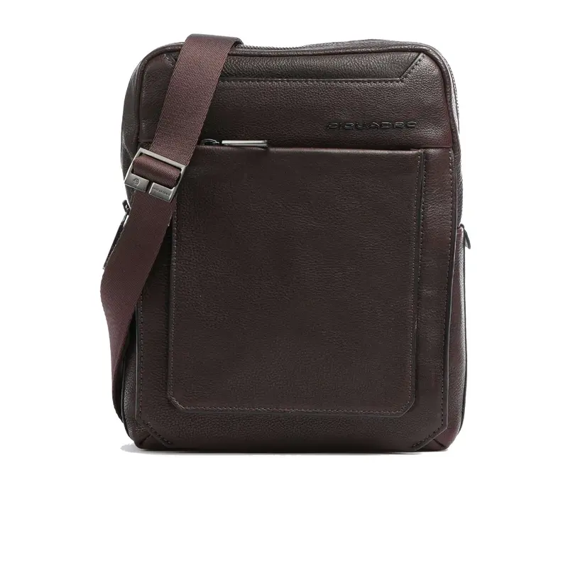 Piquadro, Tallin, Small, Leather Shoulder Bag, Brown, CA1816W108, 21.5 x 27 x 7 cm, Men's