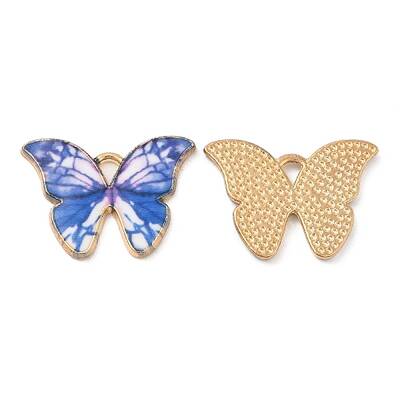 Light Gold Tone Alloy Enamel Pendants