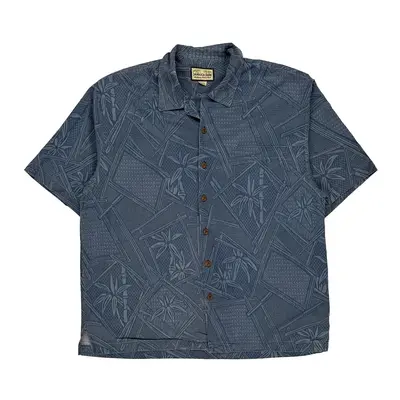 Jamaica Jaxx Hawaiian Shirt - XL Blue Silk