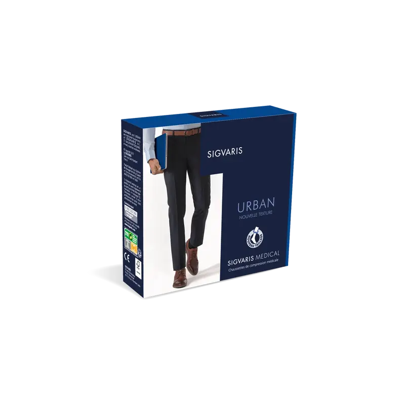 Sigvaris Urban New Bas de Contention pour Hommes Long Noir L