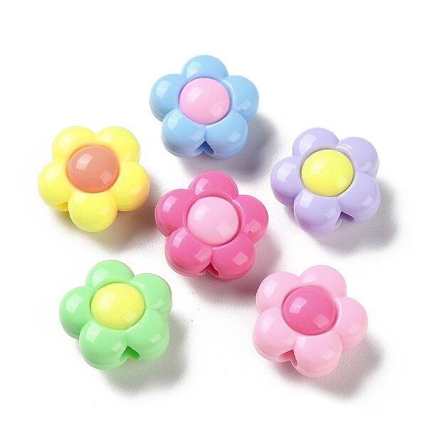 Two Tone Opaque Acrylic Beads