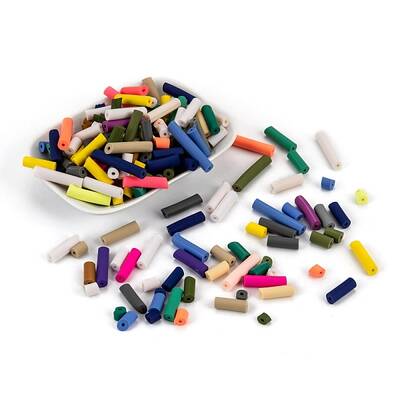 Handmade Polymer Clay Tube Beads