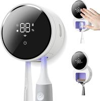 3 in 1 Smart Toothbrush Cleaner, Sanitizer, LED Smart Screen, Rechargeable Wall Mount Toothbrush Holder, Oral Care, Automated