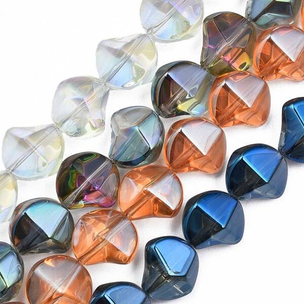 Electroplate Transparent Glass Beads Strands