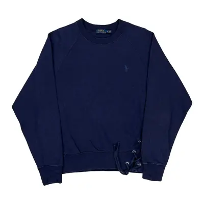 Polo By Ralph Lauren Sweatshirt - Medium Navy Cotton Blend