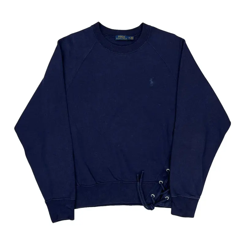 Polo By Ralph Lauren Sweatshirt - Medium Navy Cotton Blend