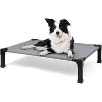 Elevated Dog Bed, Elevated Dog Bed with Washable Breathable Net and Metal Frame, Portable Dog Bed with Non-slip Feet, Suitabl...