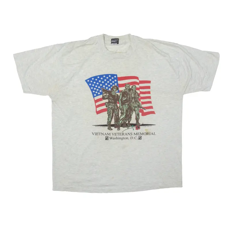 FRUIT OF THE LOOM Washington D.C 1984 T-Shirt Grey Short Sleeve Mens XL