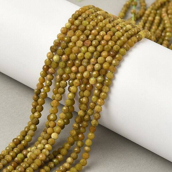 Natural Yellow Green Opal Beads Strands