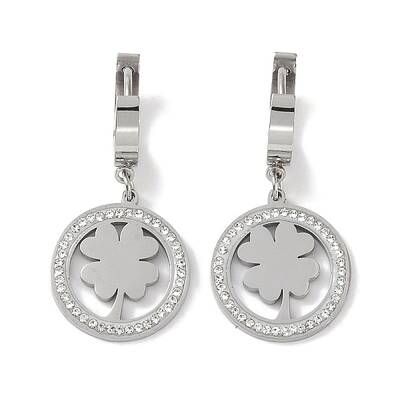 304 Stainless Steel Rhinestone Dangle Earrings