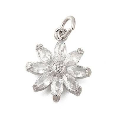 Rack Plating Brass Micro Pave Cubic Zirconia Pendants