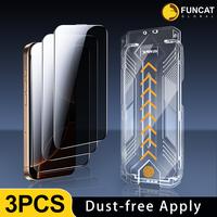 [3PCS] FUNCAT GLOBAL Screen Protector-Dust-free Applicator FOR iPhone 16/15/14/13/12 \