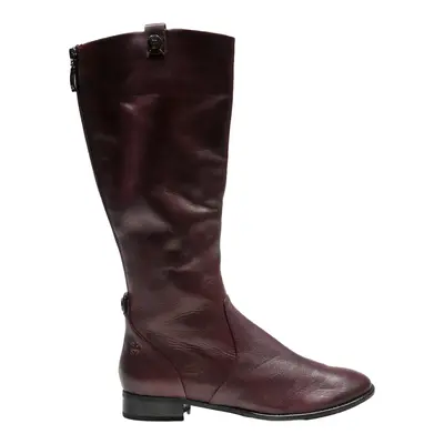 GERRY WEBER High Boots Maroon Leather Womens UK 7