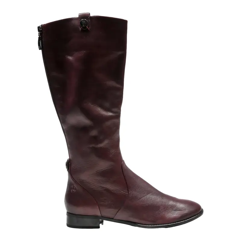 GERRY WEBER High Boots Maroon Leather Womens UK 7