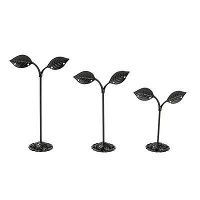 3 Sizes Bean Sprout Leaves Iron Earring Displays