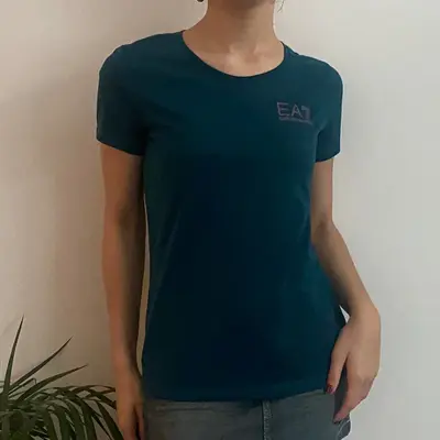 Emporio Armani T-Shirt - Medium Teal Cotton