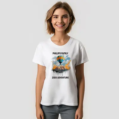 Air Balloon Custom Family Adventure Trip T-Shirt