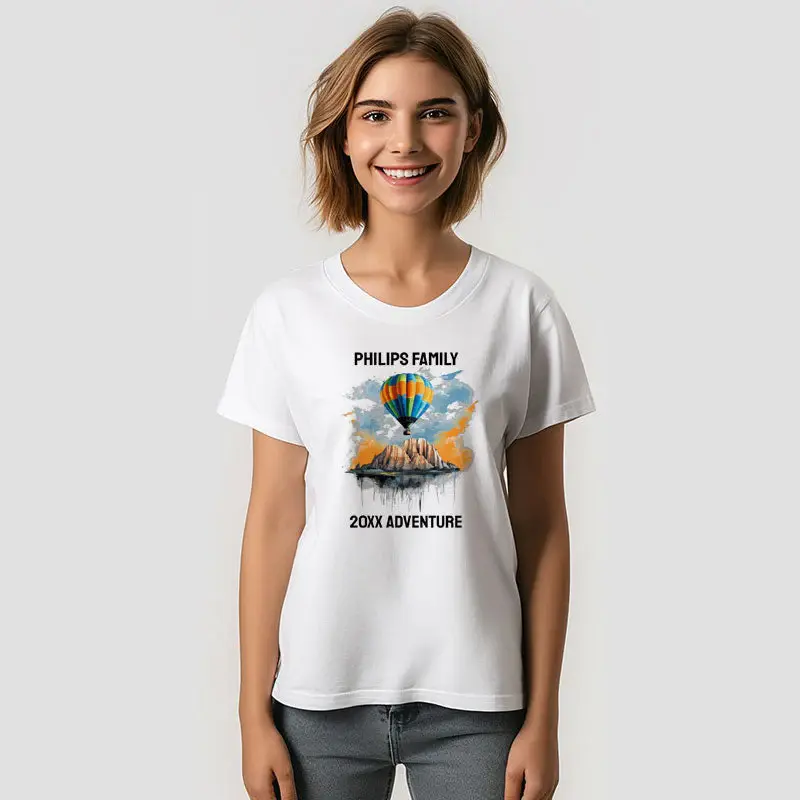Air Balloon Custom Family Adventure Trip T-Shirt