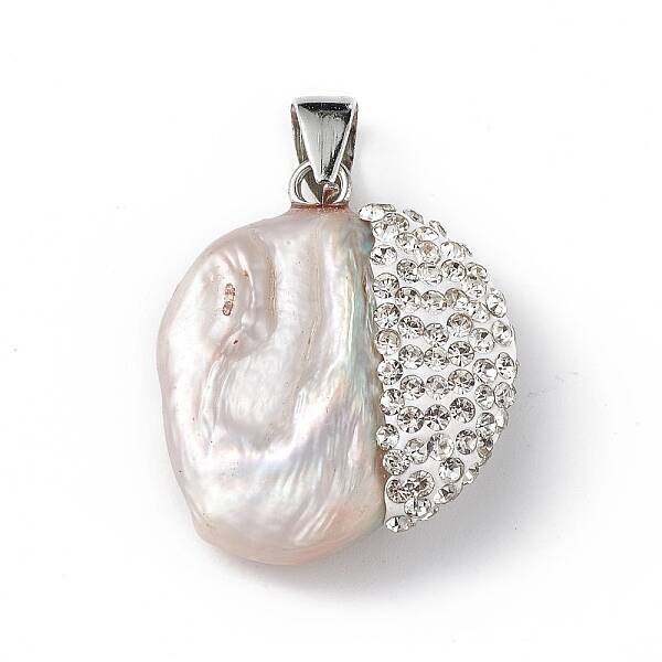 Natural Baroque Keshi Pearl Pendants