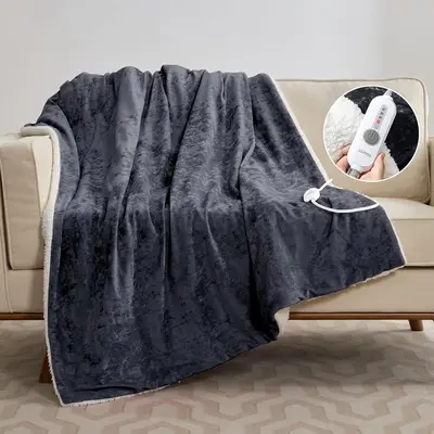 Garvee Heated Throw Blanket, 4 Heat Levels & 4H Auto Off, Electric Blanket Throw, Velvet Soft Cozy Heating Blankets Throw, Ma...