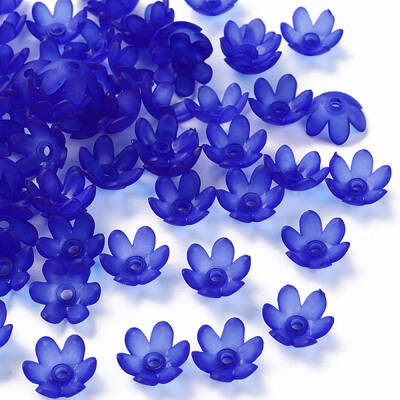 Frosted Acrylic Bead Caps