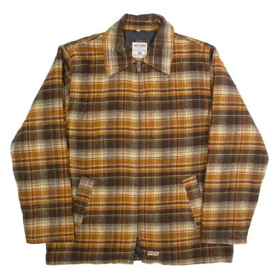 BIG STAR Mens Lumberjack Jacket Brown 90s Check L