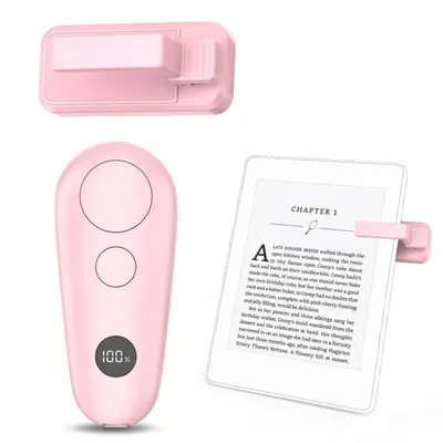 Remote Control Page Turner, Rechargeable E-book Reader Remote Control Trigger, Reading Novels Page Turner Clicker for iPad Ta...