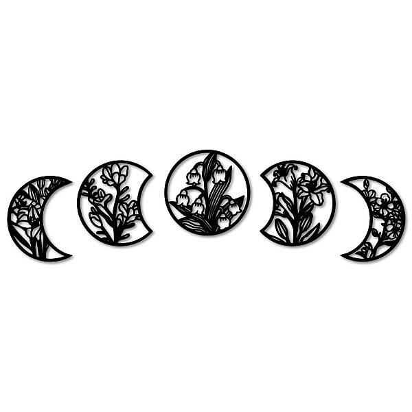 Wood Moon Phase Pendant Decoration
