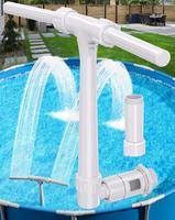 POOLHOUR 360° Adjustable Pool Fountain with Dual High-Pressure Spray, Cooling Jet & Relaxation,Waterfall Sprinkler Cooler fo...