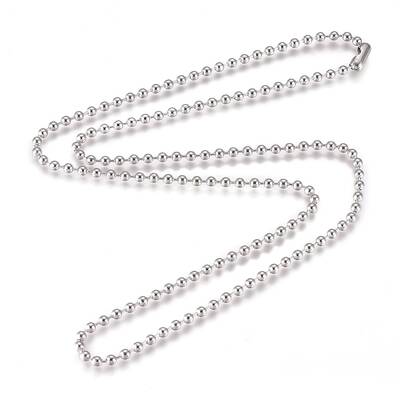 Non-Tarnish 304 Stainless Steel Ball Chain Necklace