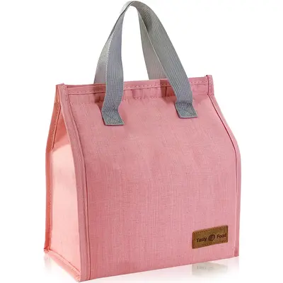 Portable Large Capacity Lunch Bag with Handle, 1 Count Durable Lunch Bags for Women, Insulated Lunch Box Storage Bag for Trav...