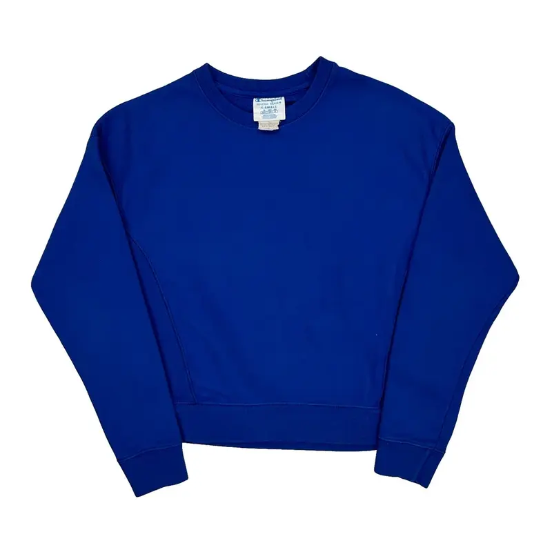 Reverse Weave Champion Sweatshirt - XS Blue Cotton Blend