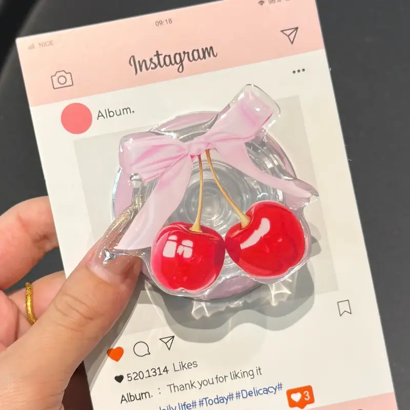 Cute Magnetic Expanding Phone Grip & Stand,Secure Grip for iPhone MagSafe Cases, Comfortable One-Touch Holding,Kickstand for ...