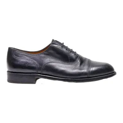 BALLY Derby Shoes Black Leather Mens UK 8