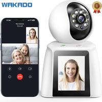 WAKADO 2K Video Call Security Camera Indoor, Nanny Monitor Pet Camera,Two-Way Video,One-Touch Phone Call,Security camera...