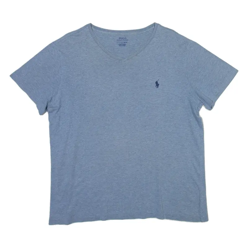 POLO RALPH LAUREN Mens T-Shirt Blue V-Neck L