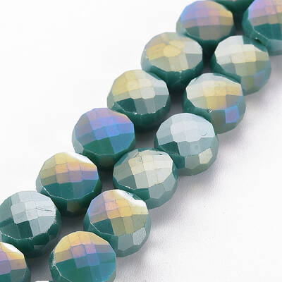 Opaque Electroplate Glass Beads Strands