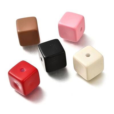 Spray Painted Acrylic Beads