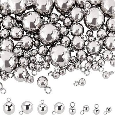 100pcs 4 Style  304 Stainless Steel Charms
