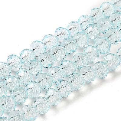 Transparent Baking Paint Glass Beads Strands