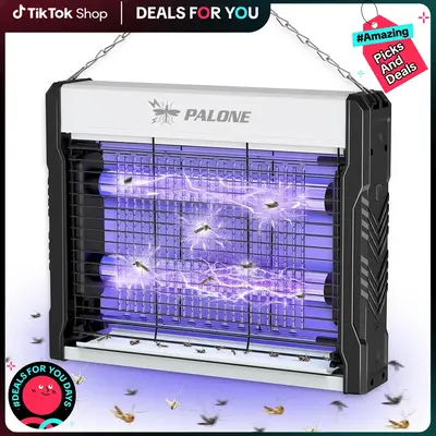 PALONE Electric Bug Zapper,Electric Insect Zapper for Indoor & Outdoor,Fly Trap with Washable Tray,Pest Control for Home,Gard...