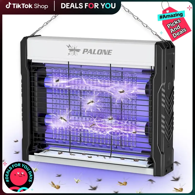 PALONE Electric Bug Zapper,Electric Insect Zapper for Indoor & Outdoor,Fly Trap with Washable Tray,Pest Control for Home,Gard...
