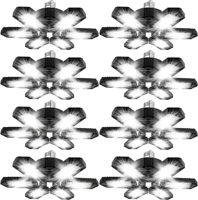 LED Garage Lights, Deformable Best Garage Light Ceiling LED Shop Lights, 150W E26/E27 LED Light Garage Lighting with 6 Adjust...