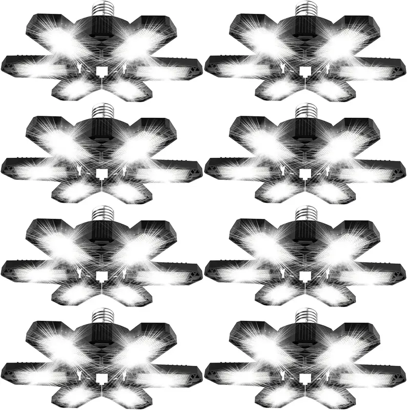 LED Garage Lights, Deformable Best Garage Light Ceiling LED Shop Lights, 150W E26/E27 LED Light Garage Lighting with 6 Adjust...