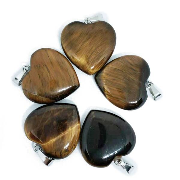 Valentine's Day Natural Tiger Eye Pendants
