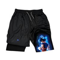 Dragon Ball Anime Shorts, Gogeta Goku Gym Shorts, Workout Shorts, Gym Outfits, Breathable and Soft Fabric Gym Short, Athletic...